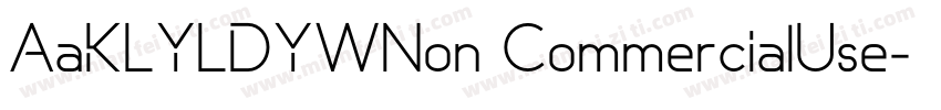 AaKLYLDYWNon CommercialUse字体转换